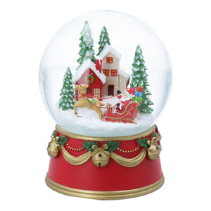 Gisela Graham Jingle-Bell Sleigh Snow Globe