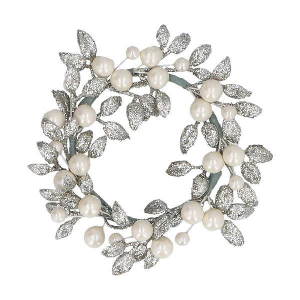 Gisela Graham Glitter & Pearl Candle Ring