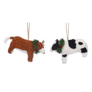 Gisela Graham Merry Moo Ornament (Assorted Designs)
