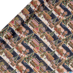 Glick Blue Christmas Market Gift Wrap (4m)
