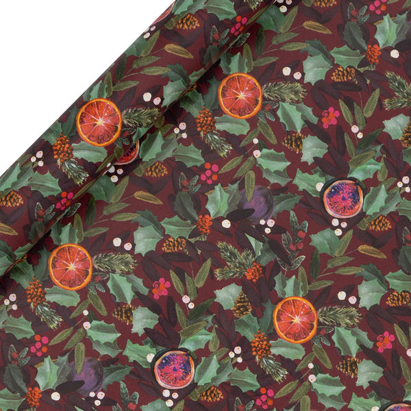 Glick Citrus Holly Gift Wrap (4m)