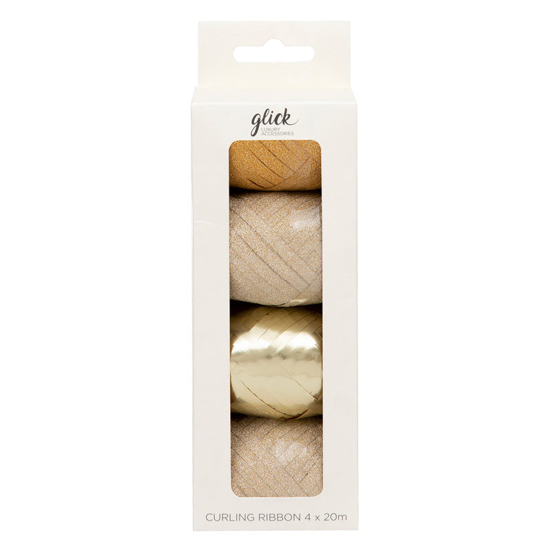 Glick Gold Curling Ribbon Multipack