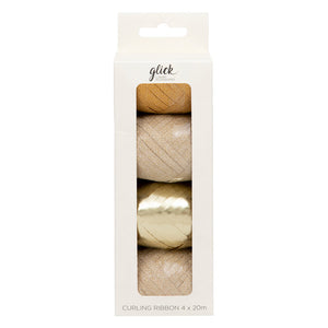 Glick Gold Curling Ribbon Multipack