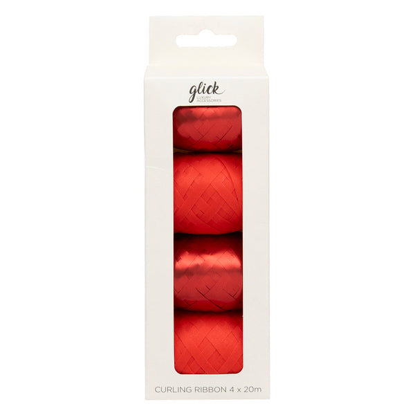 Glick Red Curling Ribbon Multipack