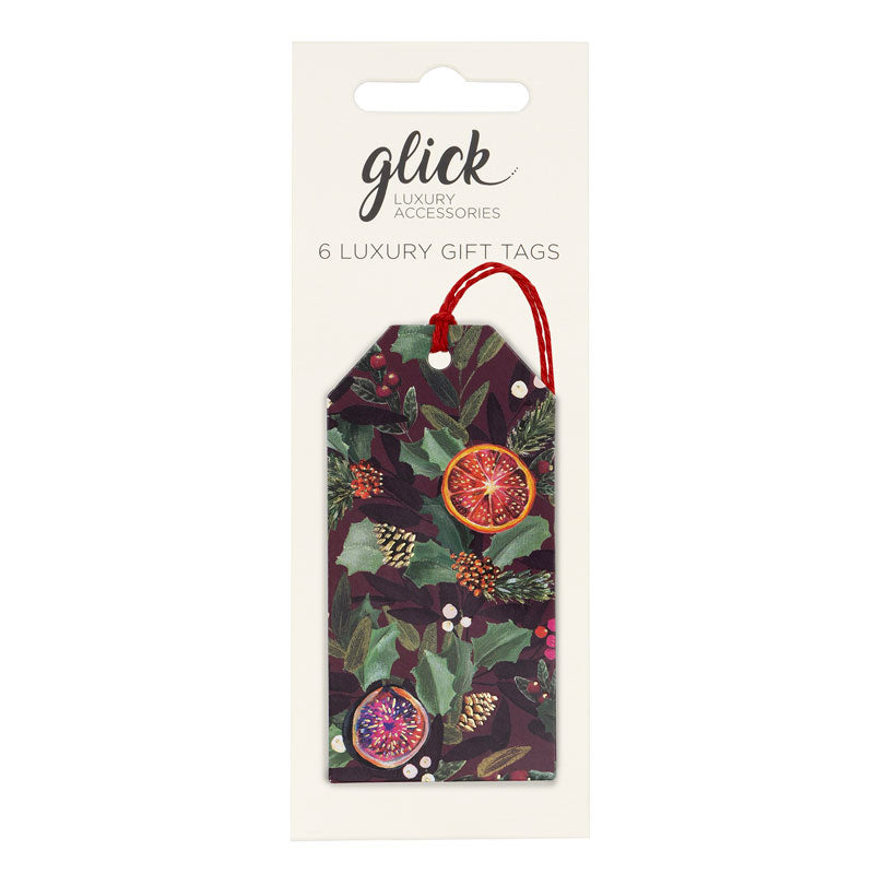 Glick Citrus Holly Gift Tags (Pack of 6)