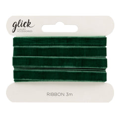 Glick Green Velvet Ribbon