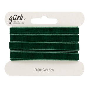 Glick Green Velvet Ribbon