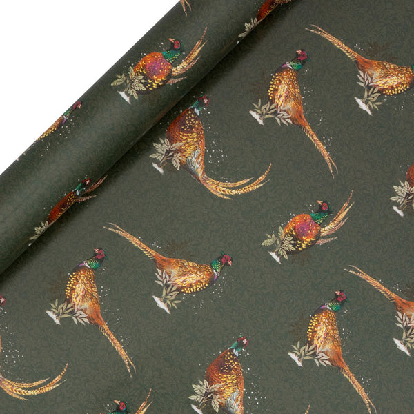 Glick Jolly Pheasant Gift Wrap (4m)