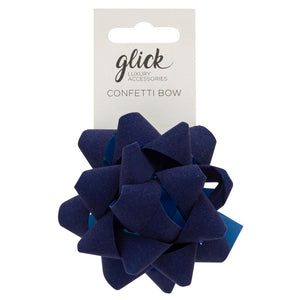 Glick Navy Velvet Confetti Bow