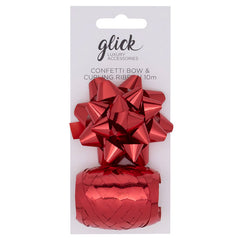 Glick Metallic Red Bow & Curling Ribbon Pack