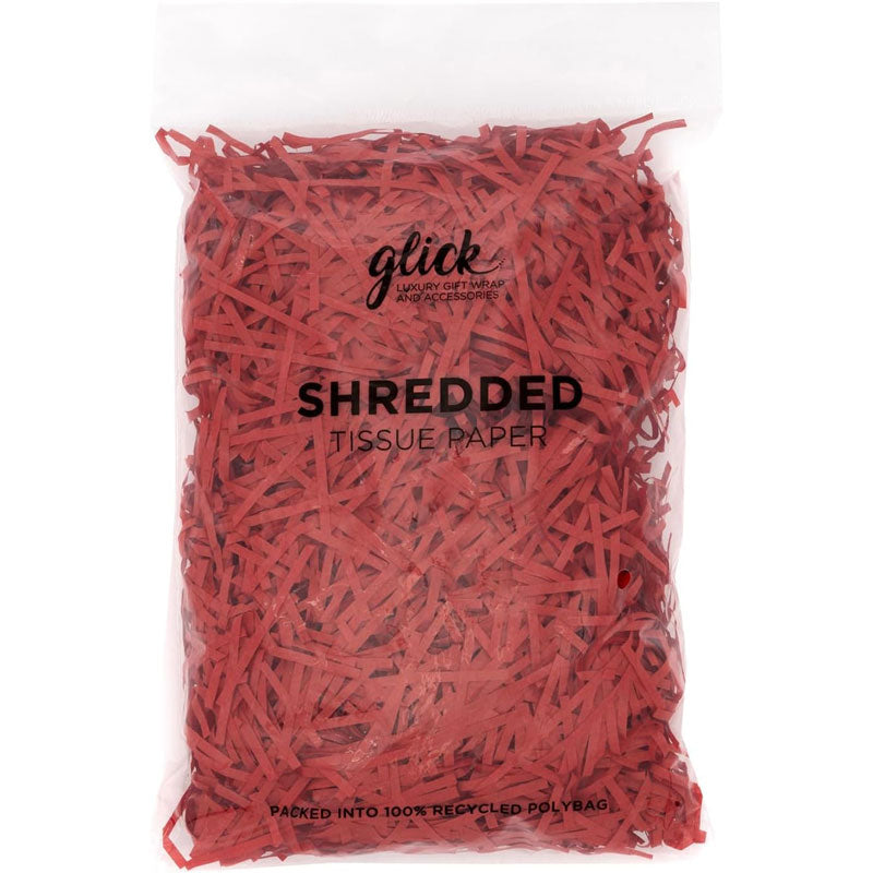 Glick Red Shredded Tissue Paper