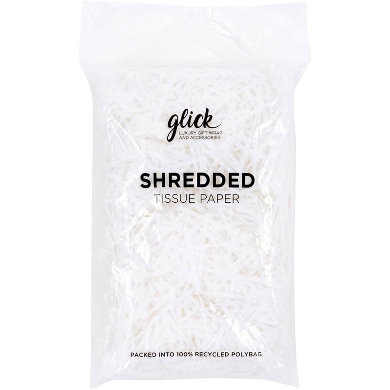 Glick White Shredded Tissue Paper