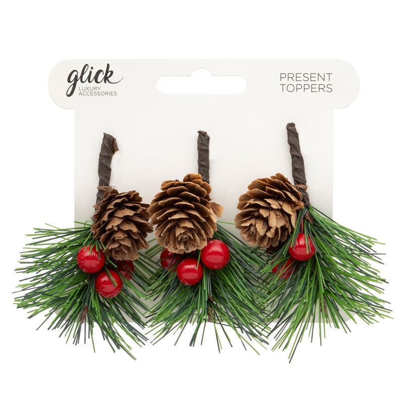 Glick Sprigs Present Toppers (Pack of 3)