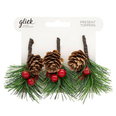 Glick Sprigs Present Toppers (Pack of 3)