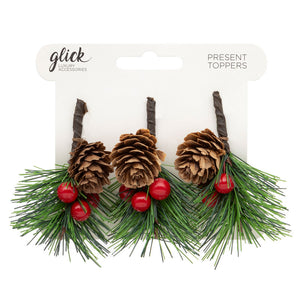 Glick Sprigs Present Toppers (Pack of 3)