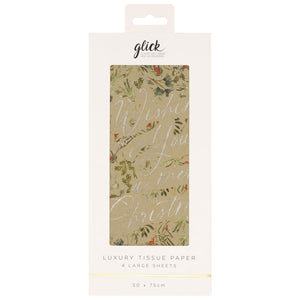 Glick Gold Evergreen Embrace Luxury Tissue Paper (Pack of 4)