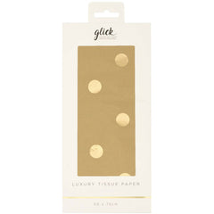 Glick Gold Foil Dots Luxury Tissue Paper (Pack of 2)