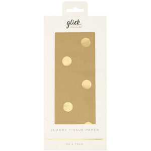 Glick Gold Foil Dots Luxury Tissue Paper (Pack of 2)