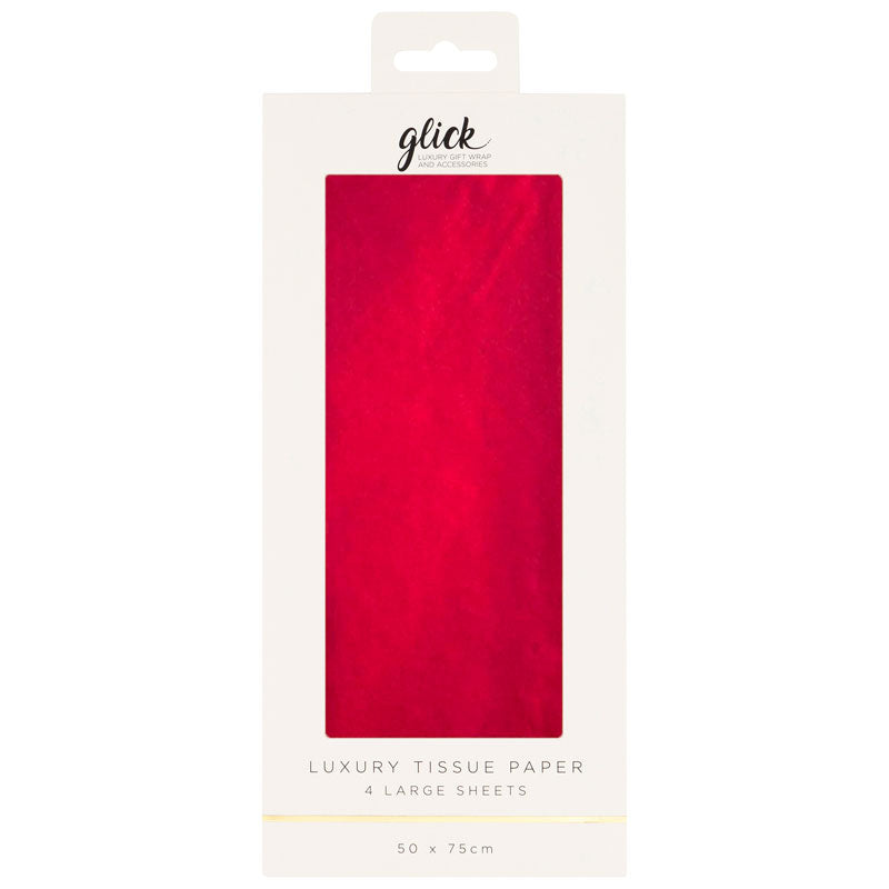 Glick Red Luxury Tissue Paper (Pack of 4)