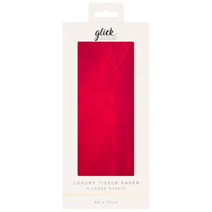 Glick Red Luxury Tissue Paper (Pack of 4)