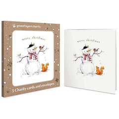 Greenfingers Winter Friends Charity Christmas Cards (Pack of 5)