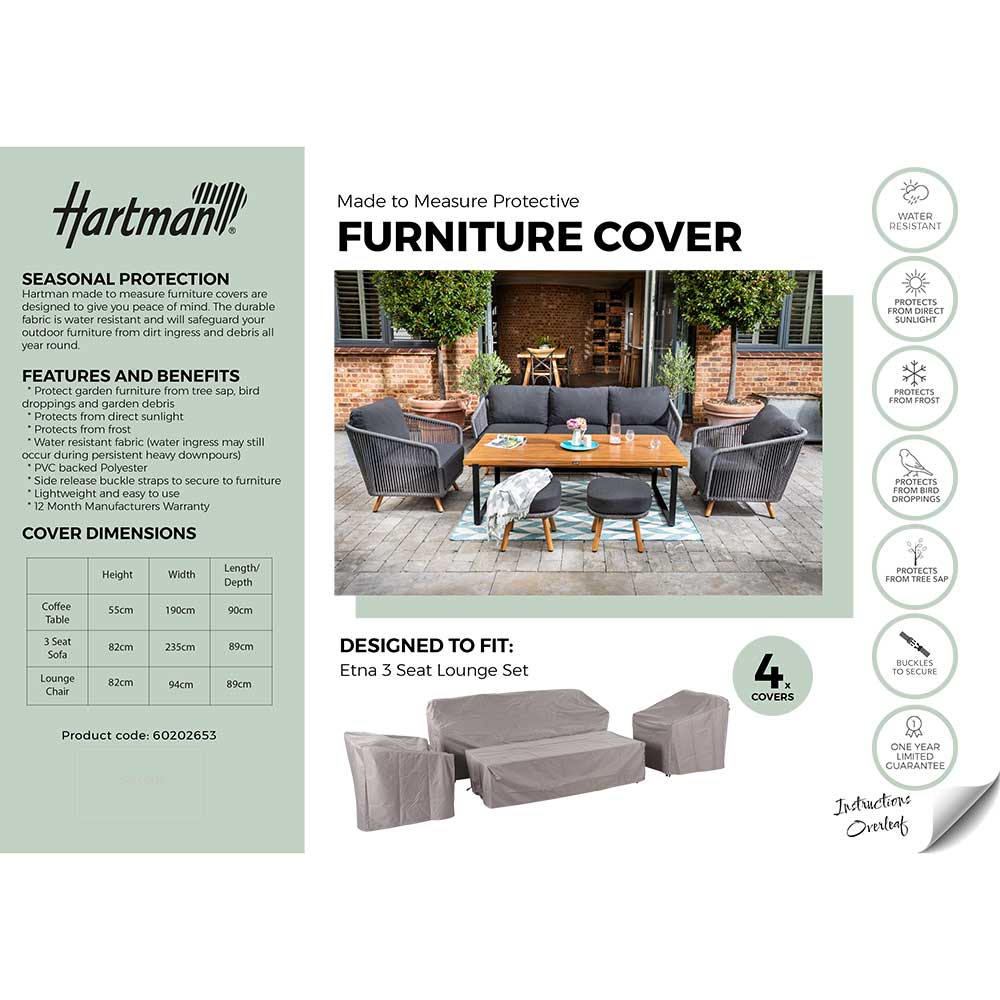 Hartman Covers for Etna 3 Seat Lounge Set