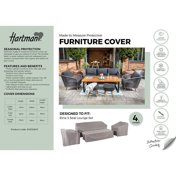 Hartman Covers for Etna 3 Seat Lounge Set