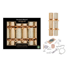 Harvey & Mason 6 Deluxe Gold Foliage Crackers