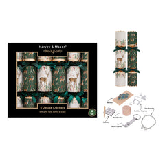 Harvey & Mason 6 Deluxe Green Deer Crackers