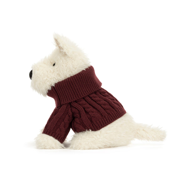 Jellycat Munro Scottie Dog in Winter Jumper