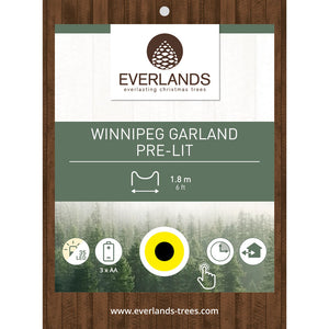 Everlands Pre-Lit Winnipeg Garland