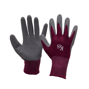 Kent and Stowe Triple Pack Nitrile Coated Gloves Plum