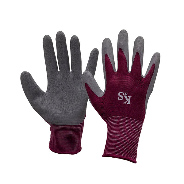 Kent and Stowe Triple Pack Nitrile Coated Gloves Plum