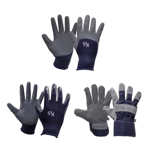 Kent & Stowe Triple Pack Gardening Gloves Navy