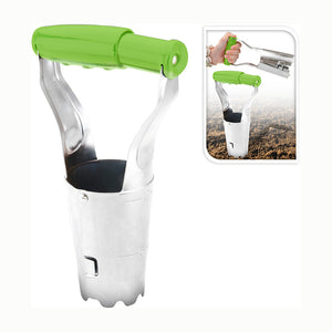 Handheld Bulb Planter in Use
