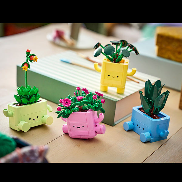 Lego Botanicals Rocking Plants 11506 Lifestyle with Compatible LEGO Happy Plants Set
