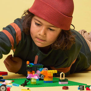 Lego Classic Green Baseplate 11023 Lifestyle Featuring a Girl