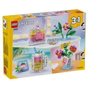 Lego Creator 3 In 1 Floral Perfume Bottle 31383 Rear View of Box