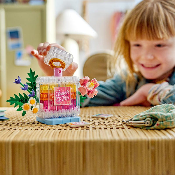 Lifestyle featuring Lego Creator 3 In 1 Floral Perfume Bottle 31383 and Girl