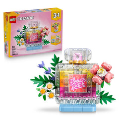 Lego Creator 3 In 1 Floral Perfume Bottle 31383 Product and Box