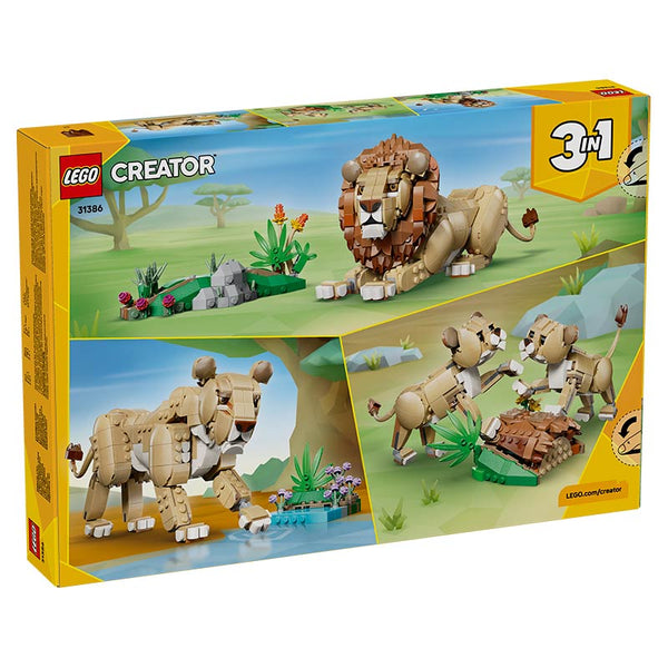 Lego Creator 3 In 1 Majestic Lion 31386 Box Rear View