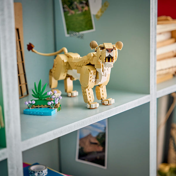 Lego Creator 3 In 1 Majestic Lion 31386 Lifestyle Lioness on Display
