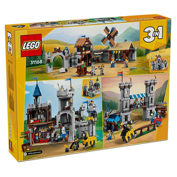 Lego Creator 3 In 1 Medieval Horse Knights Castle 31168 Box Rear View