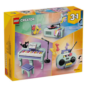 Lego Creator 3 In 1 Music Decor Piano With Cat 31392 Box Rear View