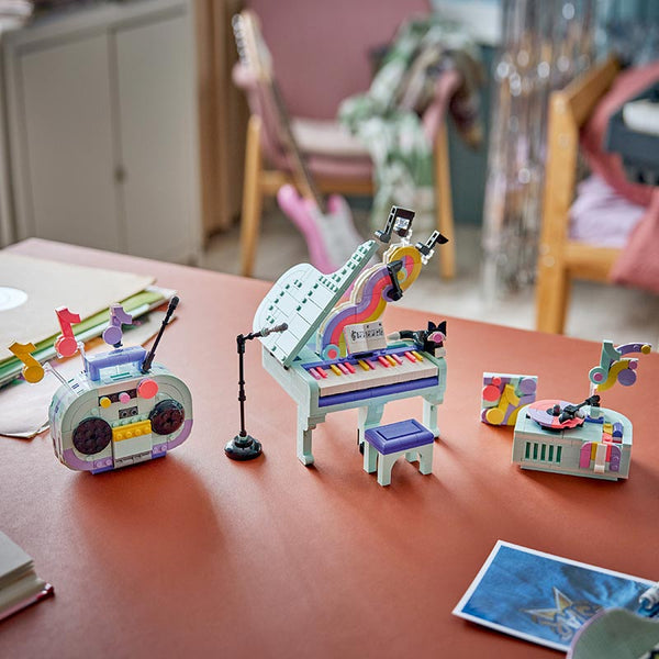 Lego Creator 3 In 1 Music Decor Piano With Cat 31392 Lifestyle showing All 3 Models