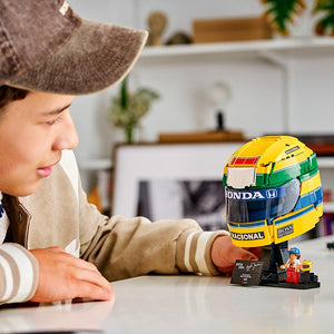 Lego Editions Ayrton Senna Helmet 43024 Lifestyle with Boy