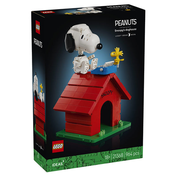 Lego Ideas Peanuts Snoopy's Doghouse 21368 Box Front View
