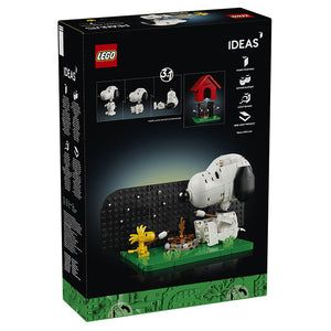 Lego Ideas Peanuts Snoopy's Doghouse 21368 Box Rear View
