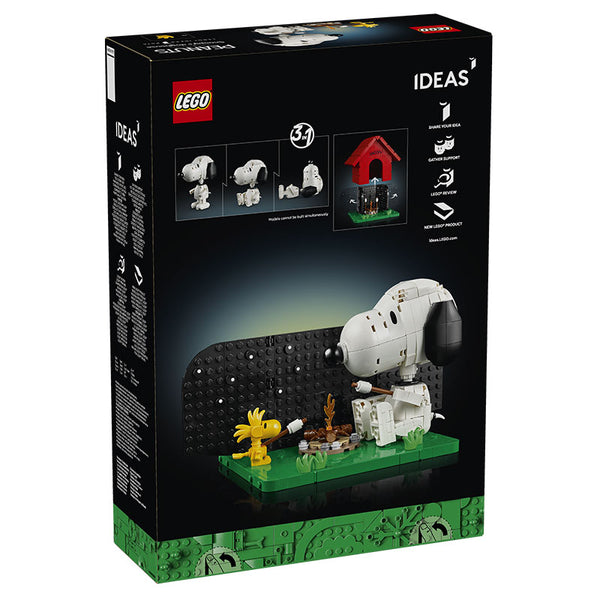 Lego Ideas Peanuts Snoopy's Doghouse 21368 Box Rear View