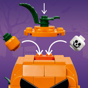 Lego Jack O Lantern Pickup Truck 40822 Feature pumpkin Lid and Accessories